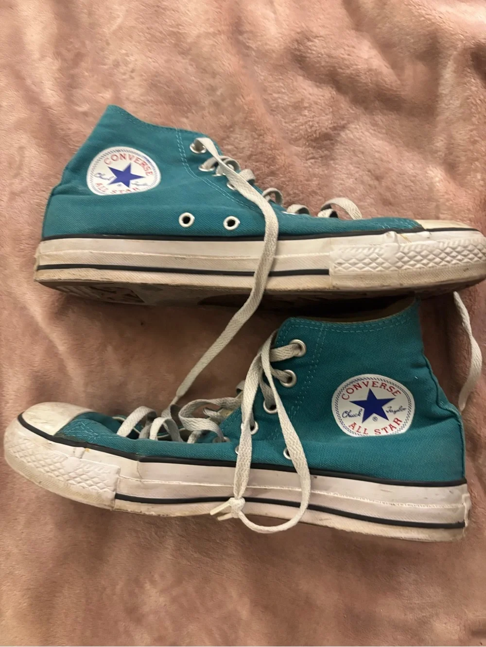 Converse Teal High-Top Canvas Sneakers